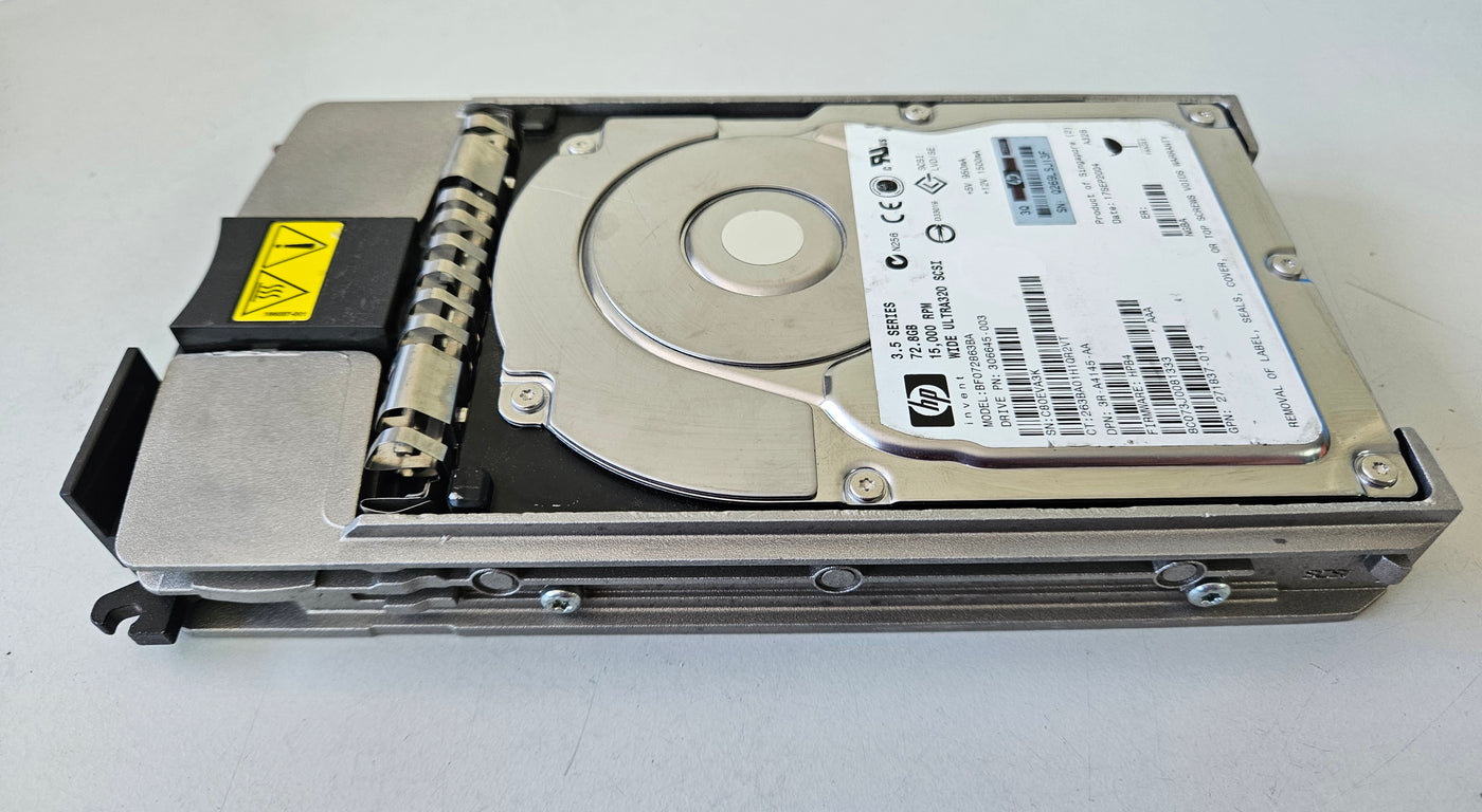 HP Dell 72.8GB SCA80 3.5" HDD in Caddy ( 306645-003 BF072863BA 271837-014 3R-A4145-AA ) USED