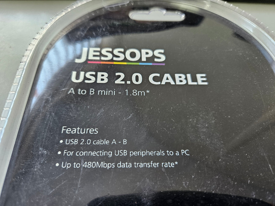 Jessops USB 2.0 Cable - A to B Mini 1.8M ( JESSOPSUSB2.0 ) NEW