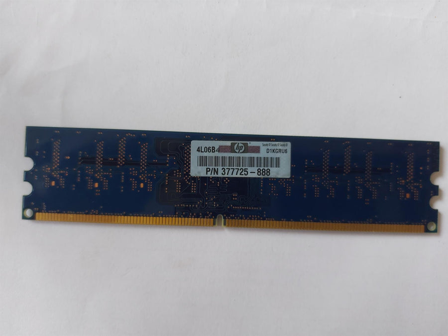 Nanya/HP 512MB PC2-5300 DDR2-667MHz non-ECC Unbuffered CL5 240-Pin DIMM Single Rank Memory Module (NT512T64U88B0BY-3C 377725-888)