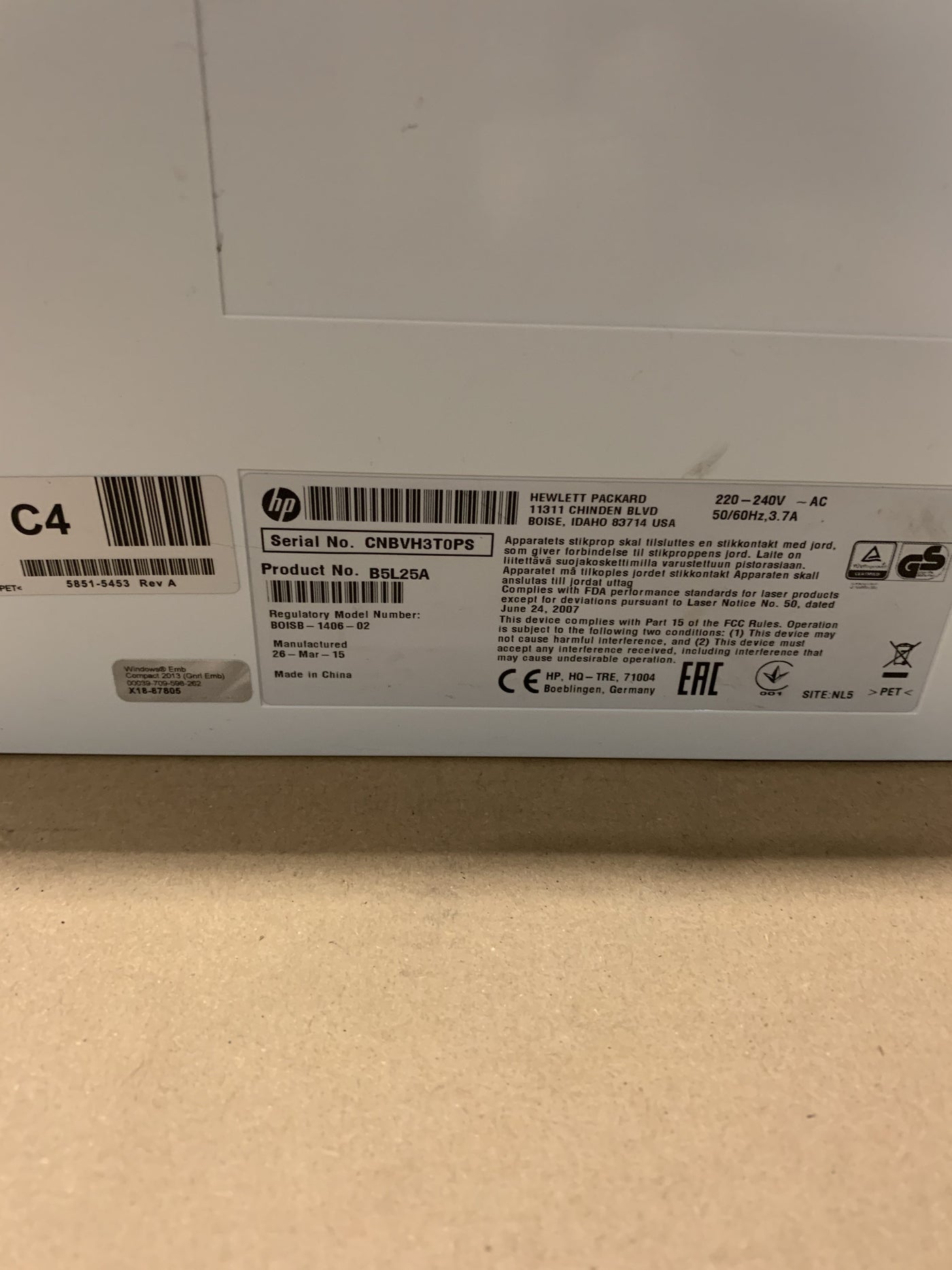 HP Officejet enterprise M553 (M553  943ELEN USED)