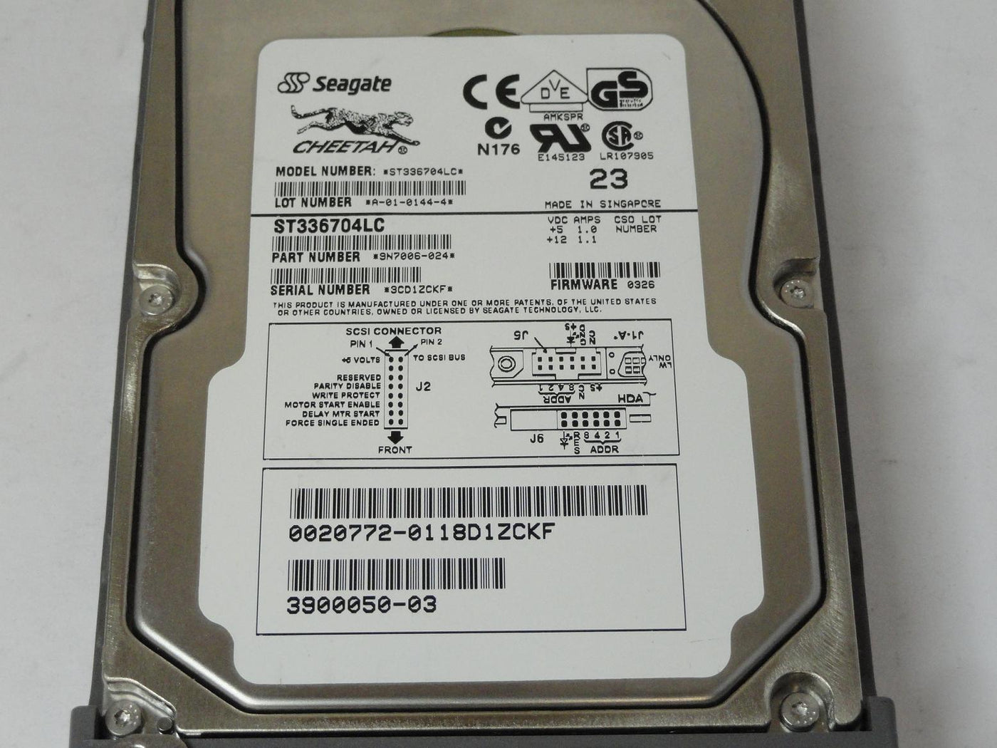 PR22439_9N7006-024_Seagate Sun 36GB SCSI 80 Pin 10Krpm 3.5in HDD - Image3