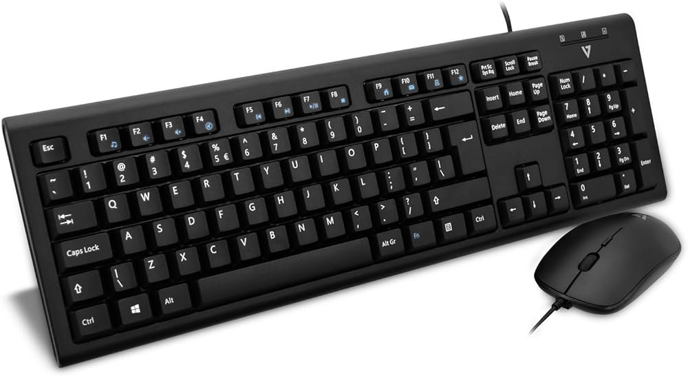 V7 USB Wired Keyboard and Mouse Combo ( CKU200UK ) NOB