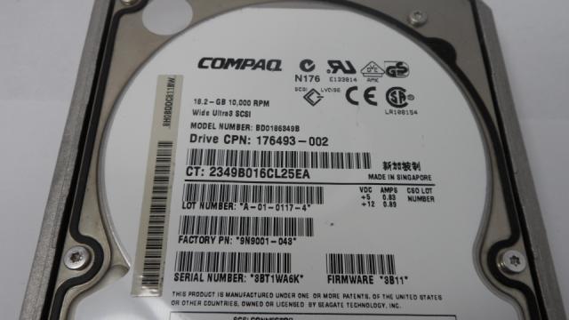 9N9001-043 - Seagate Compaq 18.4Gb SCSI 80 Pin 10Krpm 3.5in HDD - Refurbished