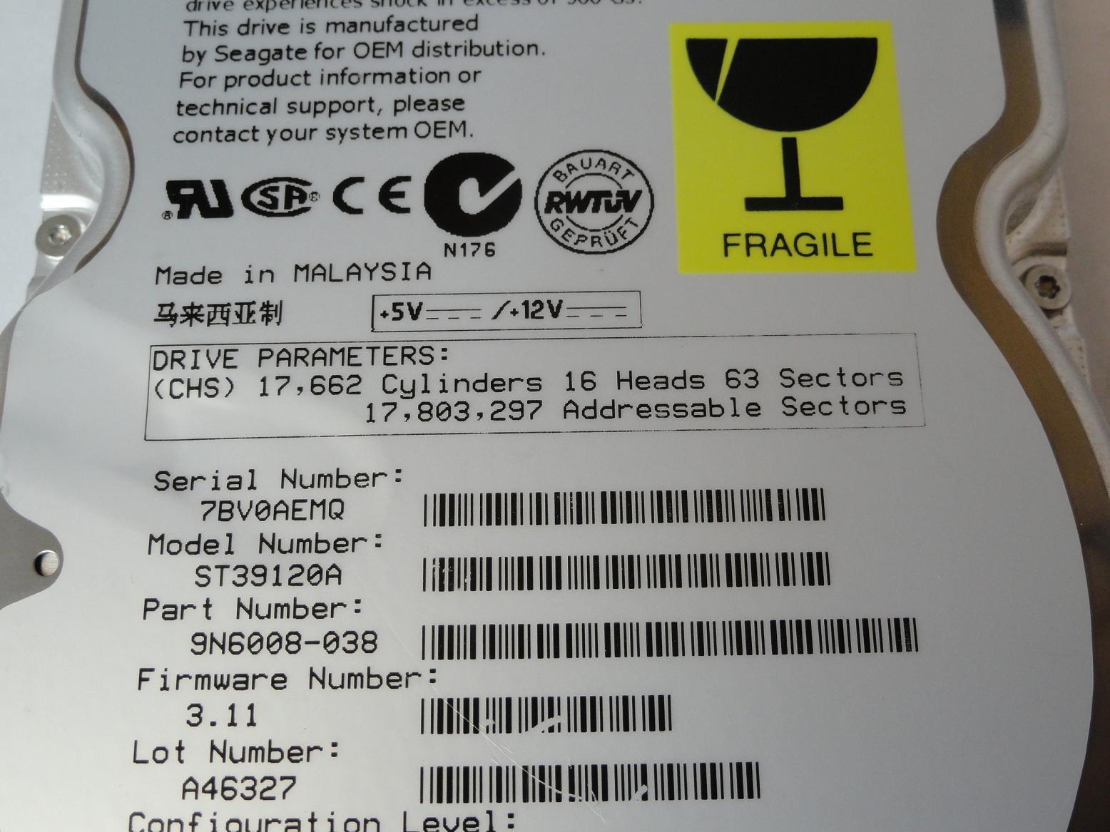 PR23011_9N6008-038_Seagate 9.1Gb IDE 5400rpm 3.5in HDD - Image3