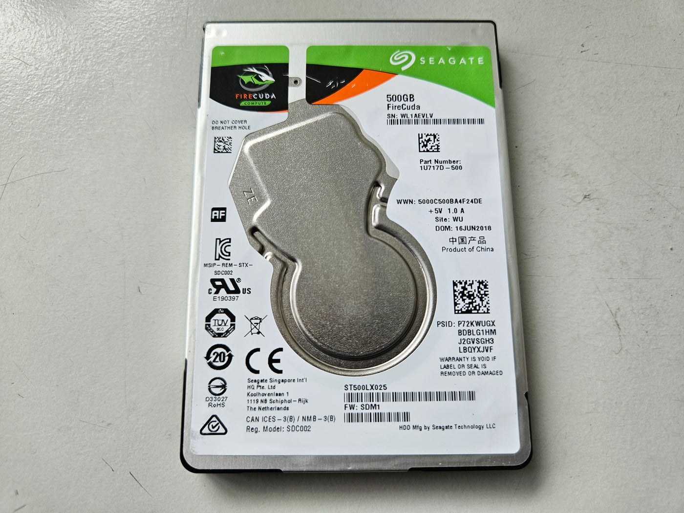 Seagate FireCuda 500GB 5400rpm SATA 2.5in HDD ( ST500LX025 1U717D-500 ) REF