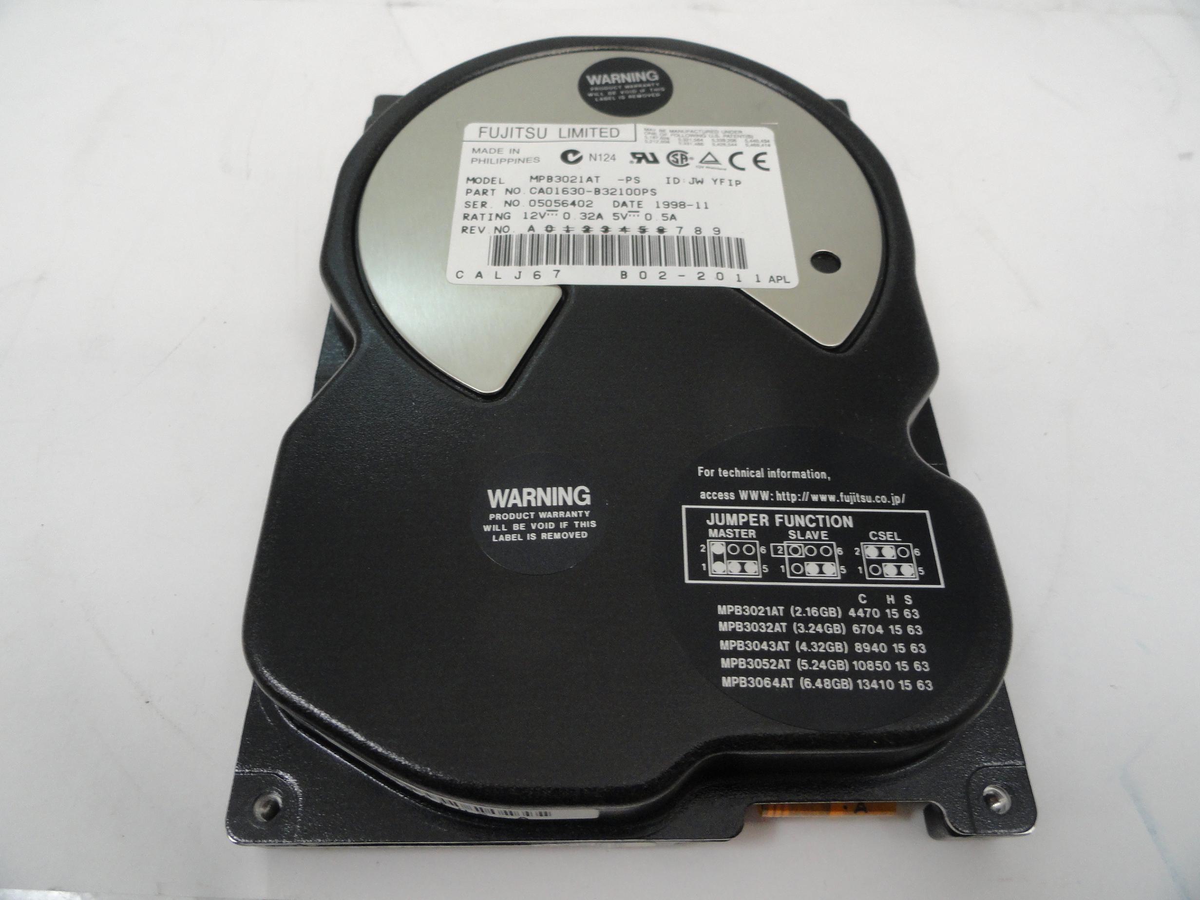 PR19586_CA01630-B32100PS_Fujitsu 2.1Gb IDE 5400rpm 3.5in HDD - Image3