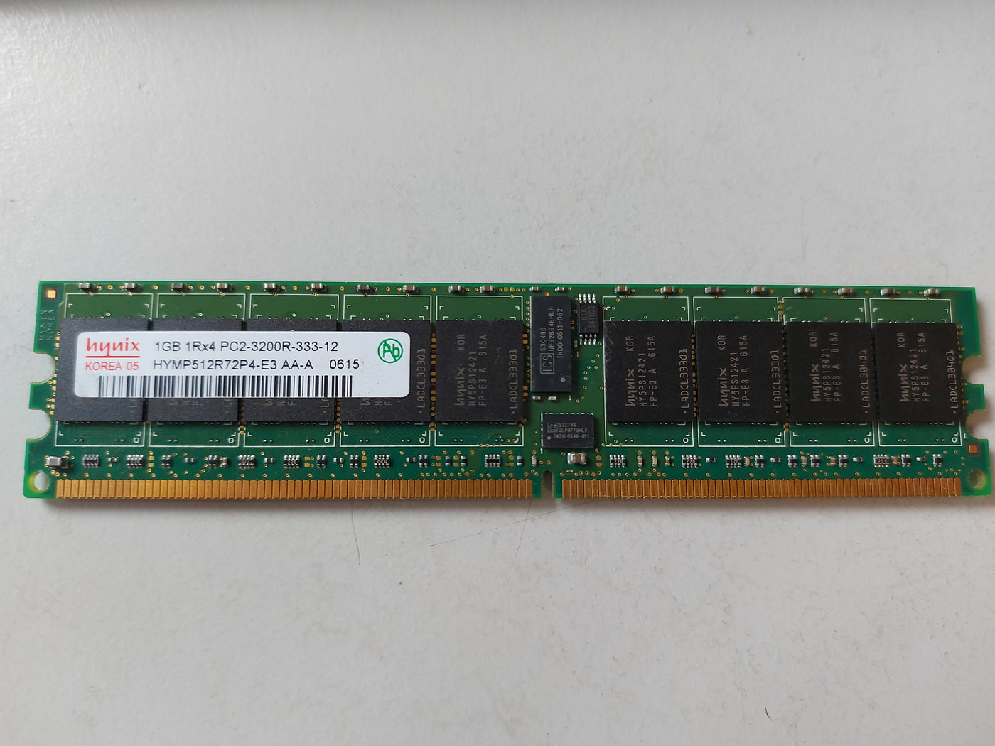 Hynix 1GB PC2-3200 DDR2-400MHz ECC Reg CL3 240-Pin DIMM ( HYMP512R724-E3 ) REF