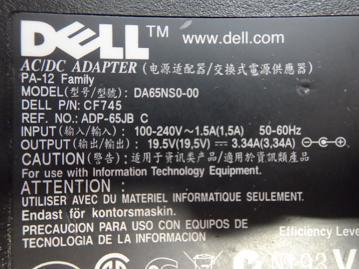 PR20831_CF745_DELL DA65NS0-00 AC/DC Adapter - Image4