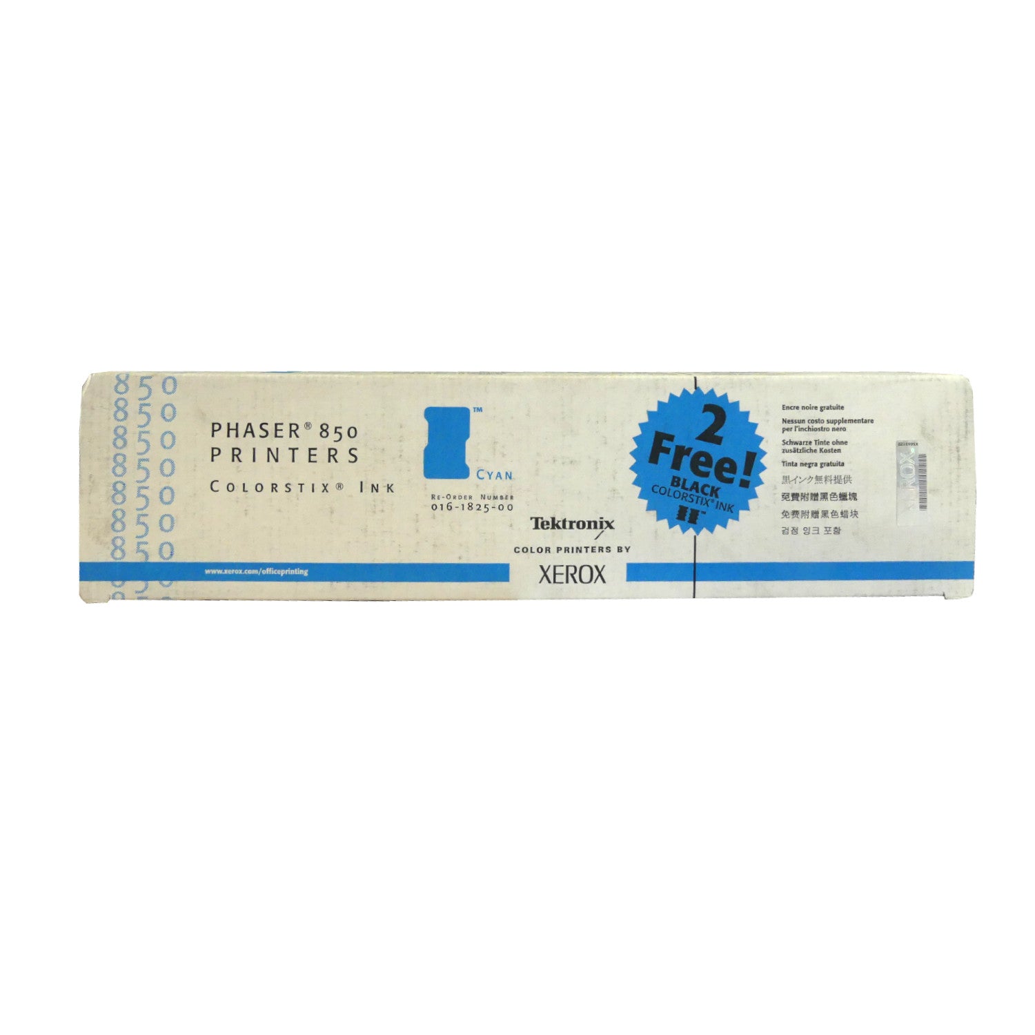 Xerox ColorStix 5 Cyan and 2 Black Sticks for Phaser 850 ( 016-1825-00 ) NOB FINAL SALE