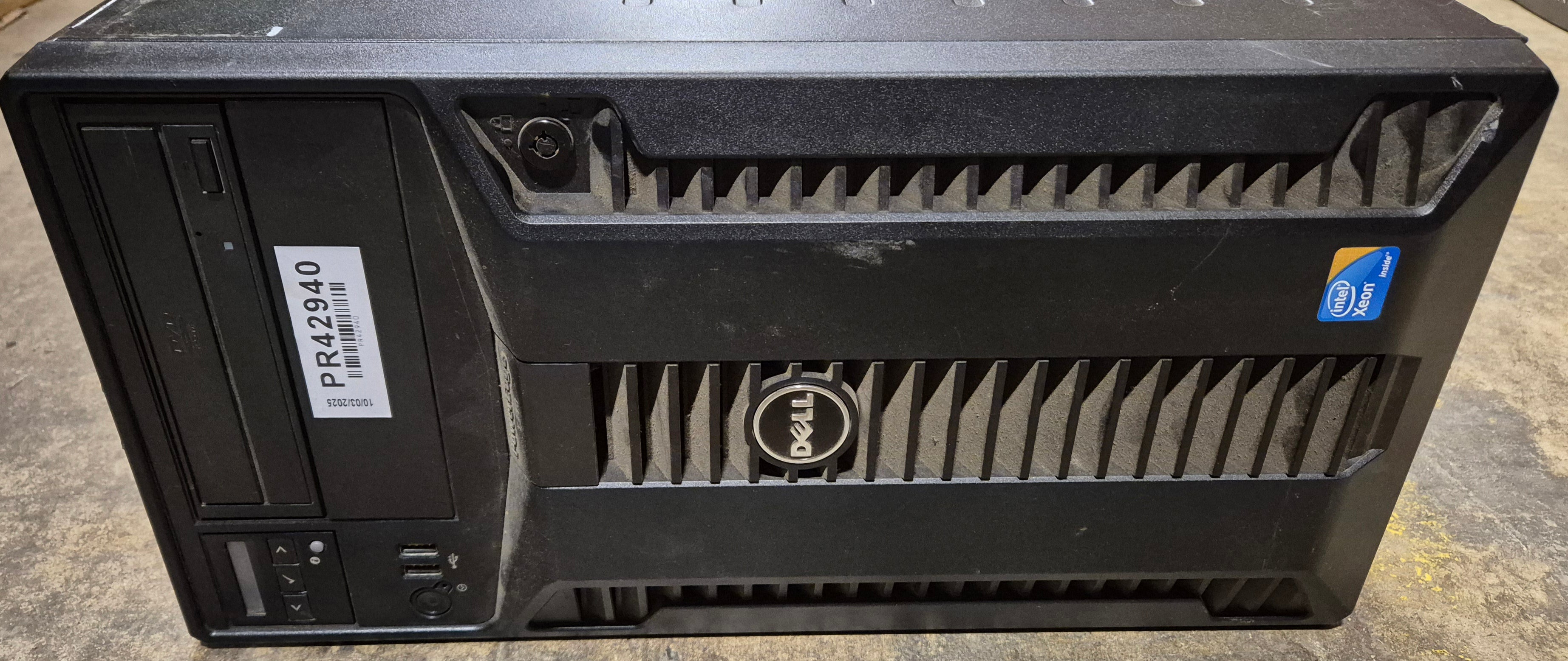 Dell PowerEdge T310 4GB RAM Xeon 2.67GHz DVD NO OS NO HDD x1 PSU x2 Caddies WinSVR 2008 COA ( E09S ) USED