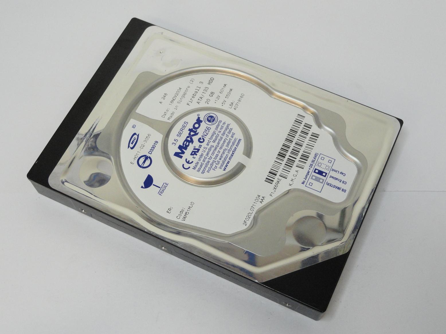 PR12477_2F020L0_Maxtor 20.4Gb IDE 5400rpm 3.5in HDD - Image3