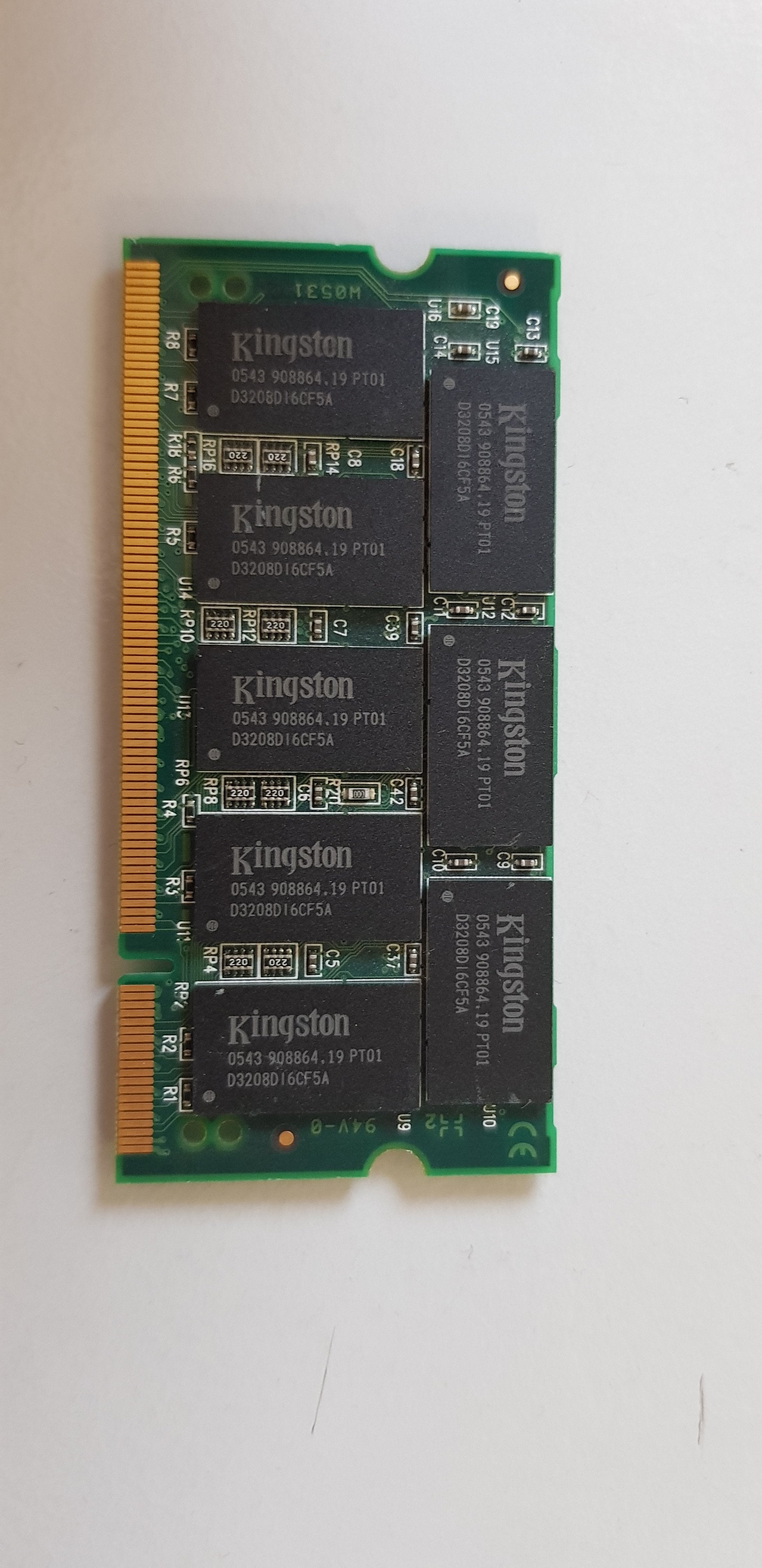 Kingston 512MB DDR-266MHz PC2100 non-ECC Unbuffered CL2.5 200-Pin SoDimm Memory Module (KTM-TP0028/512  9905195-039.A00)