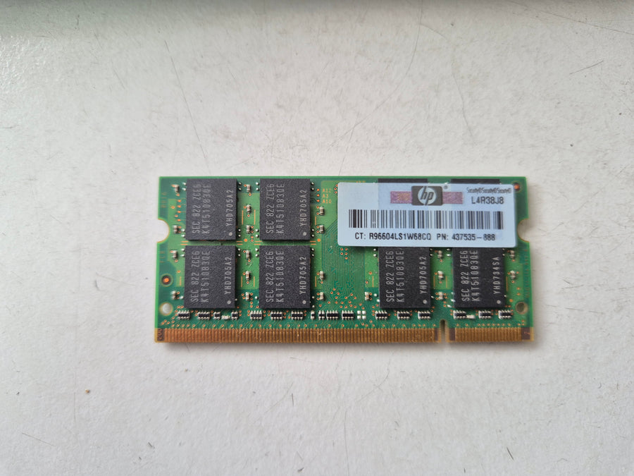 Samsung HP 1GB PC2-5300 CL5 DDR2 667MHz 200-Pin SODIMM ( M470T2953EZ3-CE6 437535-888 ) REF