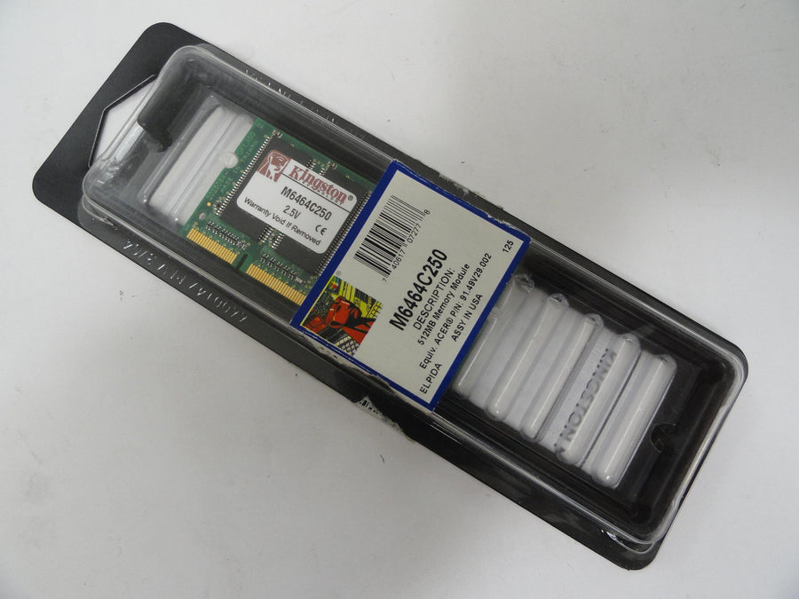 9905064-024 - Kingston 512MB 200pin PC2700 DDR SODIMM RAM Module - NOB