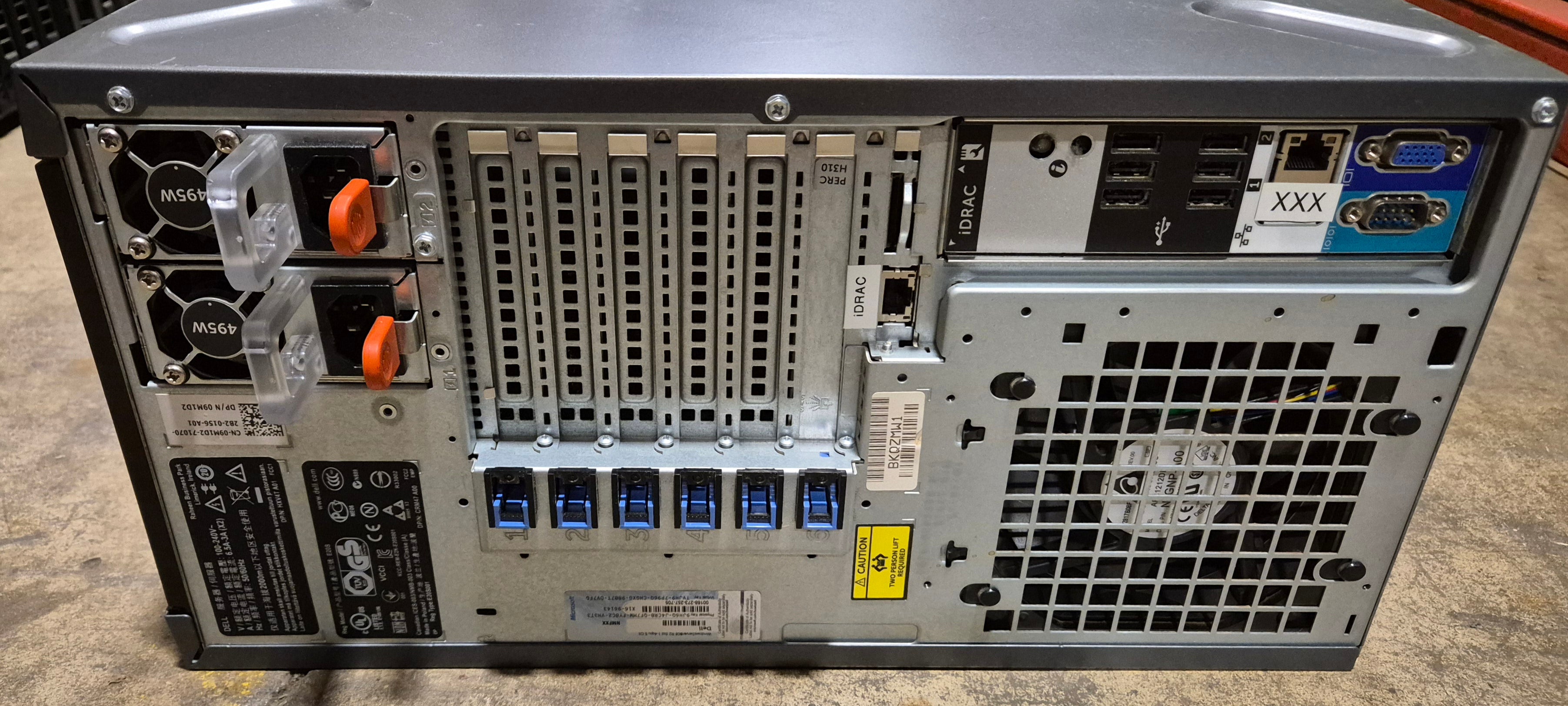 Dell PowerEdge T320 Xeon E5-2403 1.8GHz NO RAM/HDD/OS DVD Dual PSU WinSVR 2008 COA ( E20S ) USED missing plastics