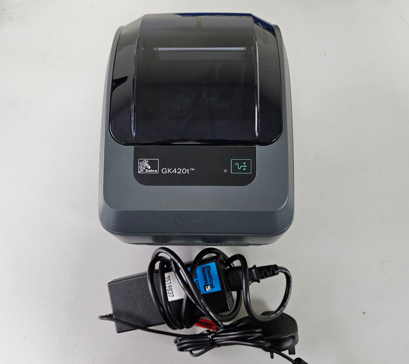 Zebra GK420t USB/Ethernet Thermal Transfer Label Printer w/ PSU ( GK42-102220-000 ) USED