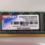 Generic 512MB PC3200 CL3 ECC UNBUFFERED Memory ( PSD512400E ) REF