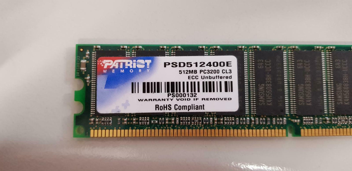 Generic 512MB PC3200 CL3 ECC UNBUFFERED Memory ( PSD512400E ) REF