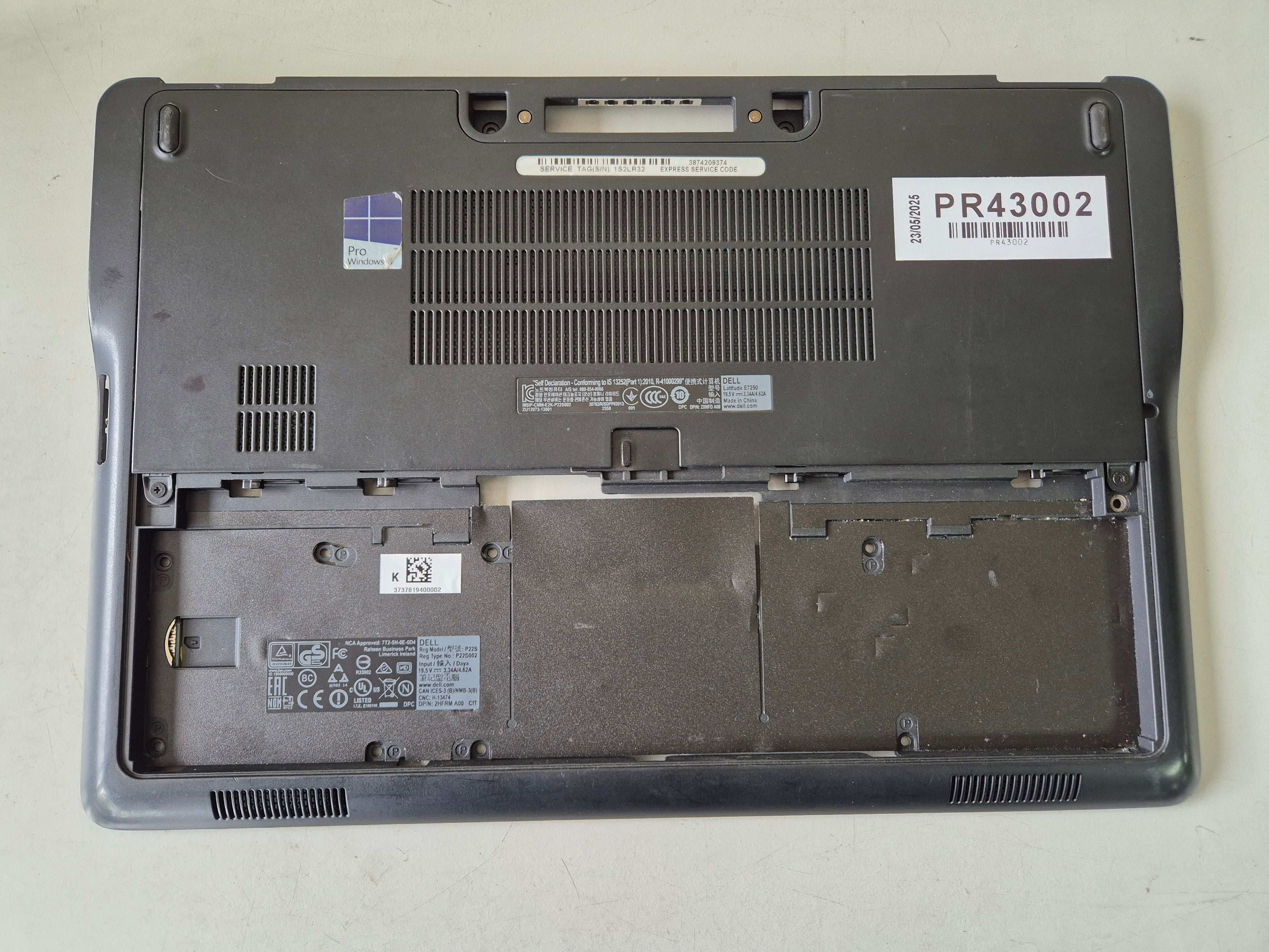 Dell Latitude E7250 Bottom Plastics/case panel USED