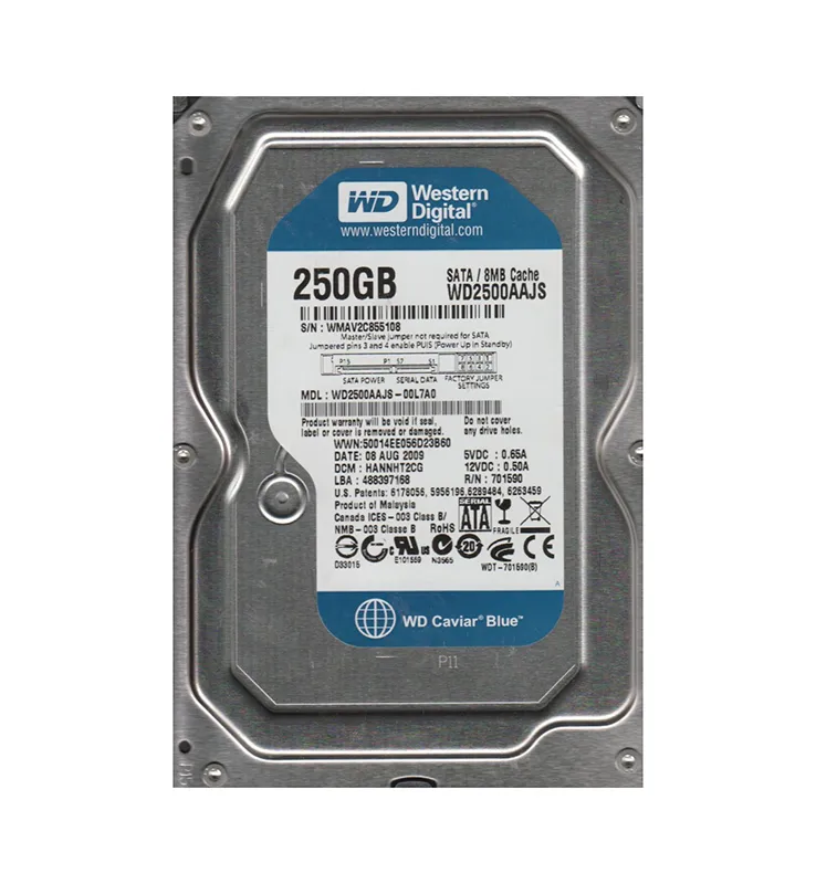 Western Digital 250GB SATA 7200rpm 3.5in HDD ( WD2500AAJS-00L7A0 ) REF