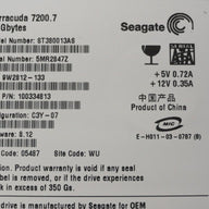PR11904_9W2812-133_Seagate 80GB 7200RPM 3.5" SATA HDD - Image2