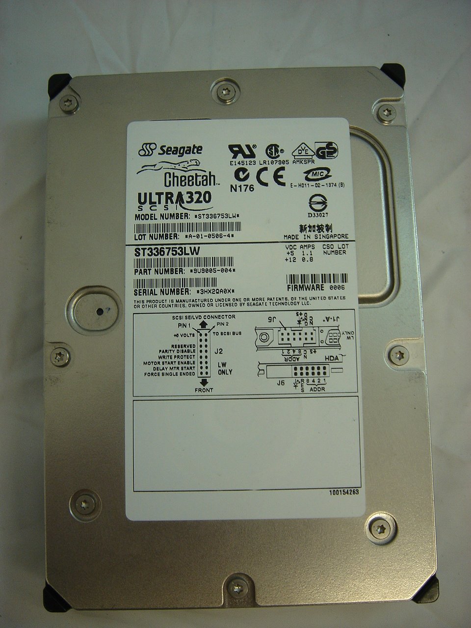 Seagate 36GB SCSI 68Pin 15Krpm 3.5" HDD ( 9U9005-004 ST336753LW  Seagate )