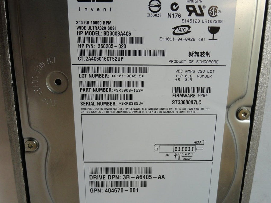 PR22038_9X1006-153_Seagate HP 300GB SCSI 80 Pin 10Krpm 3.5in HDD - Image2