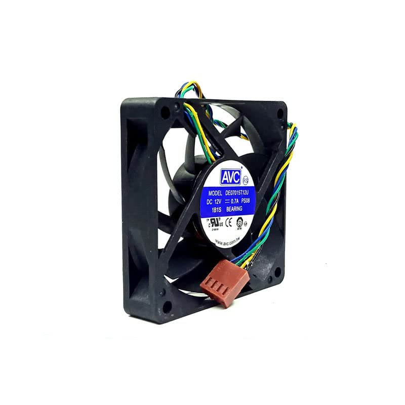 AVC DC12V 0.7A 70mm 4Pin Cooling Fan ( DE07015T12U ) USED