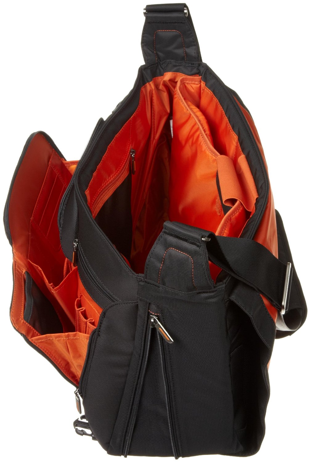 Briggs & Riley Grow Expandable Messenger Bag Black ( Briggs & Riley  VB411X NOB) )
