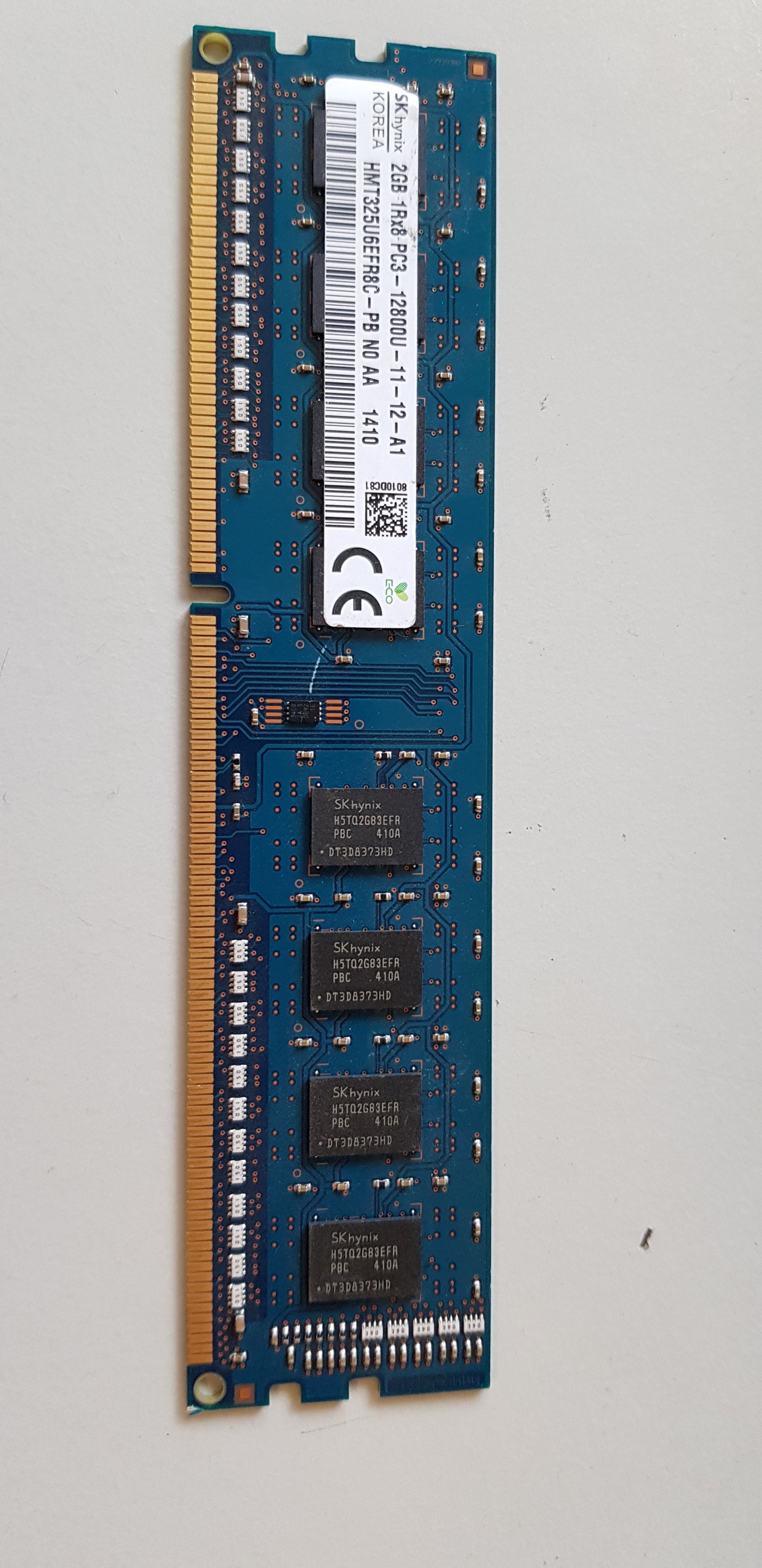 Hynix HP 2Gb PC3-12800 DDR3-1600MHz non-ECC Unbuffered CL11 240-Pin DIMM ( 655409-150 HMT325U6EFR8C-PB N0 ) REF