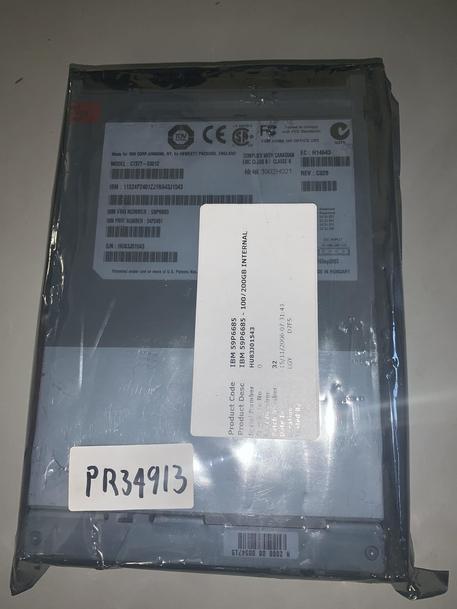 IBM 59p6685 LTO Ultrium 1 Internal Data Tape Drive HH Lto1 (C7377-03012 24p2401