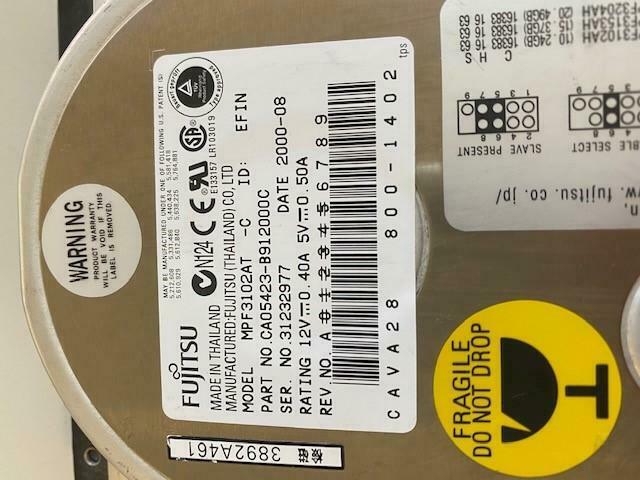 Fujitsu 10.2Gb IDE 5400rpm 3.5in HDD ( CA05423-B912000C MPF3102AT ) REF