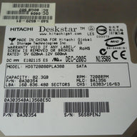Hitachi Sun 80GB SATA 7200rpm 3.5in HDD in Tray ( 0A30354 HDS728080PLA380 540-6520-01 ) REF