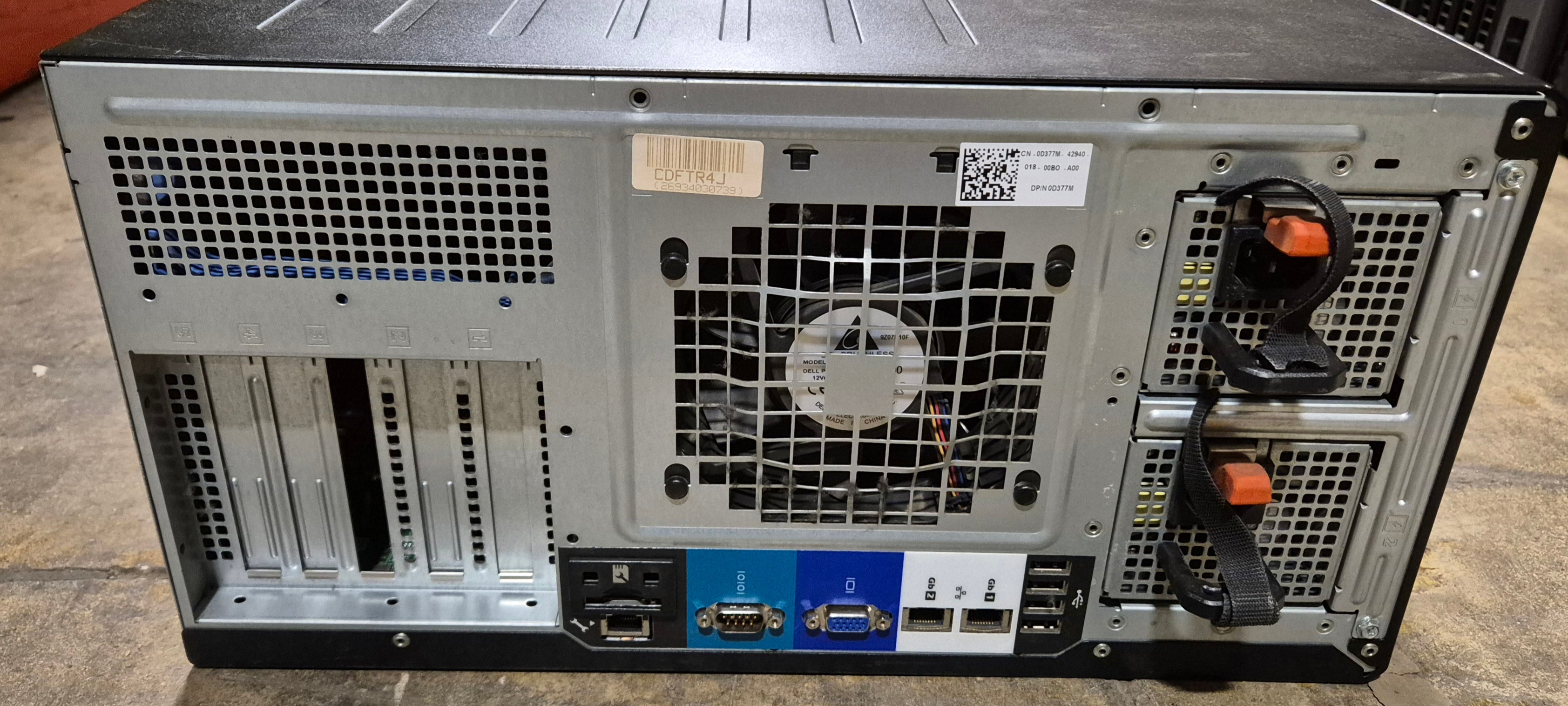 Dell PowerEdge T310 8GB RAM Xeon X3450 2.67GHz NO OS NO HDD Dual PSU WinSVR 2008 COA x2 Caddies ( E09S ) USED