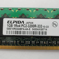 Elpida HP 1Gb DDR2-400MHz PC2-3200 CL3 ECC Reg RAM ( EBE10RD4ABFA-4A-E 345113-051 ) REF