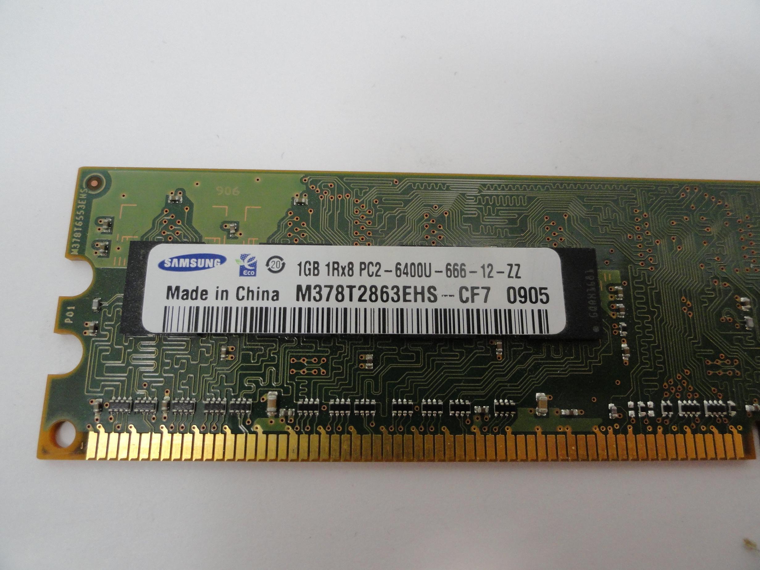 M378T2863EHS-CF7 - Samsung 1Gb 240-Pin PC2-6400 CL6 DDR2-800 UDIMM RAM Module - Refurbished