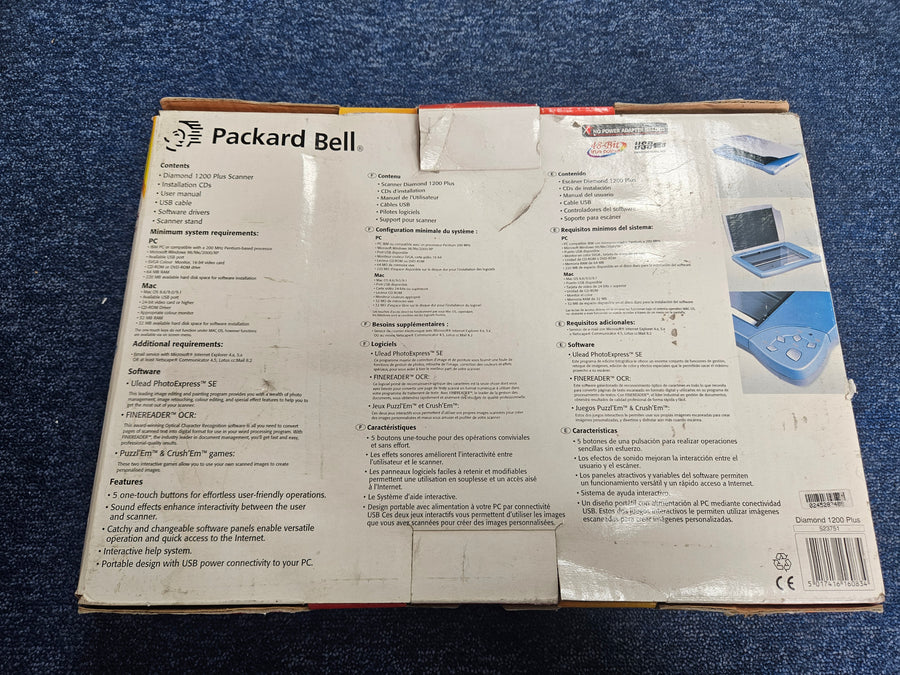 Packard Bell Diamond 1200 Plus USB Scanner ( 1200 Plus ) USED