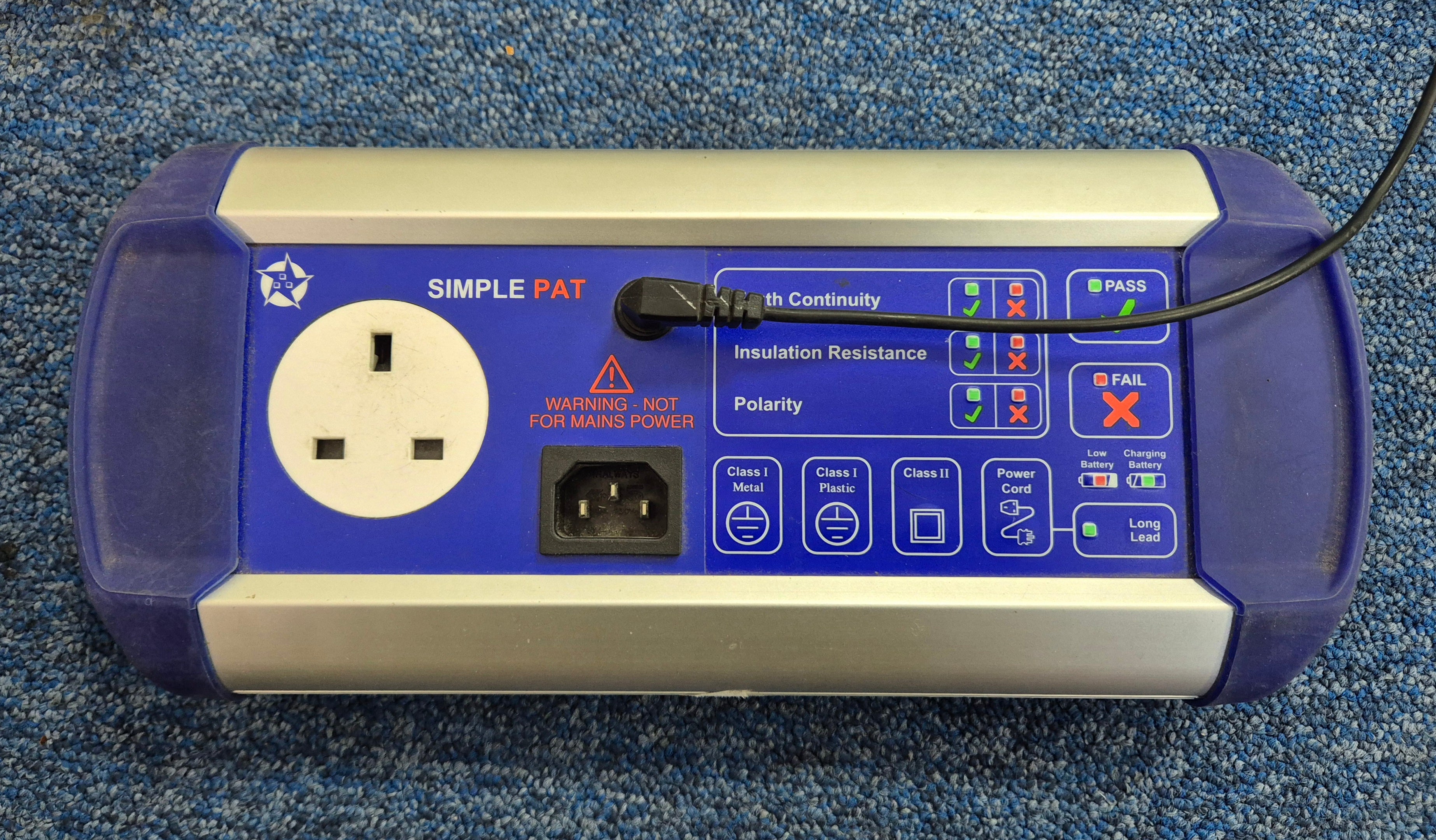 Safety Simple PAT Manual PAT Tester - Simple, Hand Held & Portable USED
