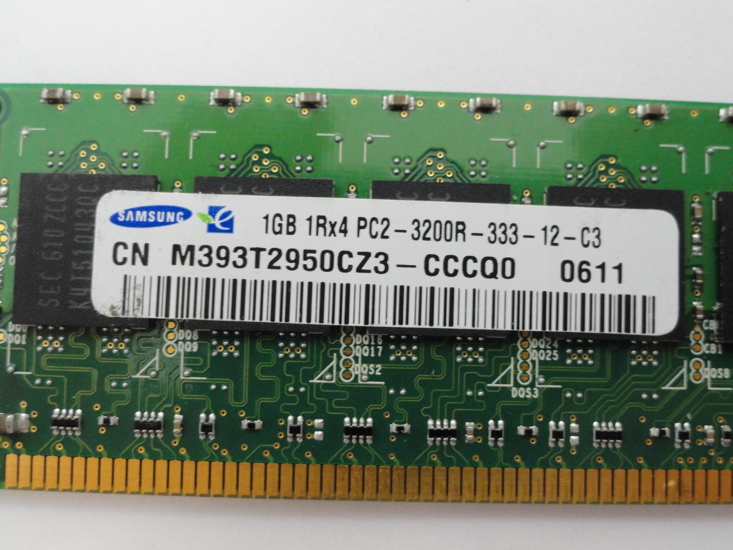 PC2-3200R-333-12-C3 - Samsung HP 1Gb DDR2 400MHz 1Rx4 PC2-3200R CL3 ECC Reg 240 Pin RAM - Refurbished