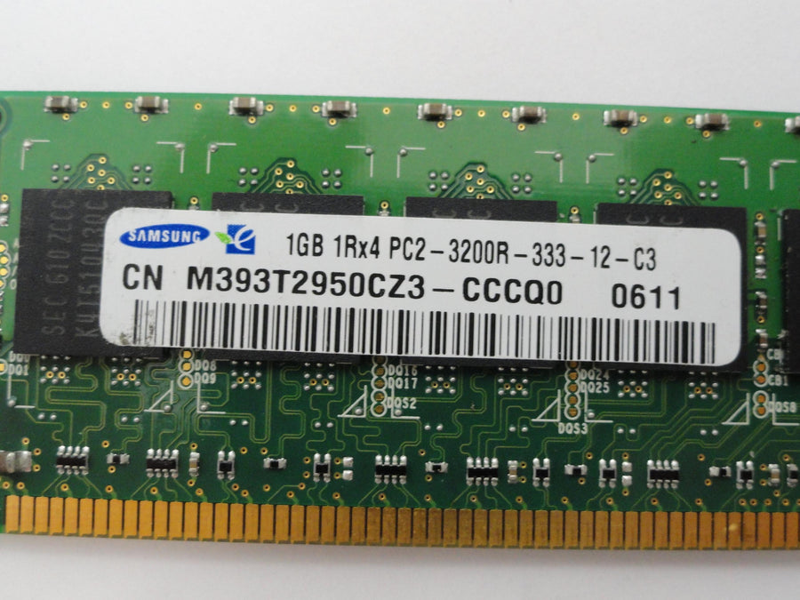 PC2-3200R-333-12-C3 - Samsung HP 1Gb DDR2 400MHz 1Rx4 PC2-3200R CL3 ECC Reg 240 Pin RAM - Refurbished