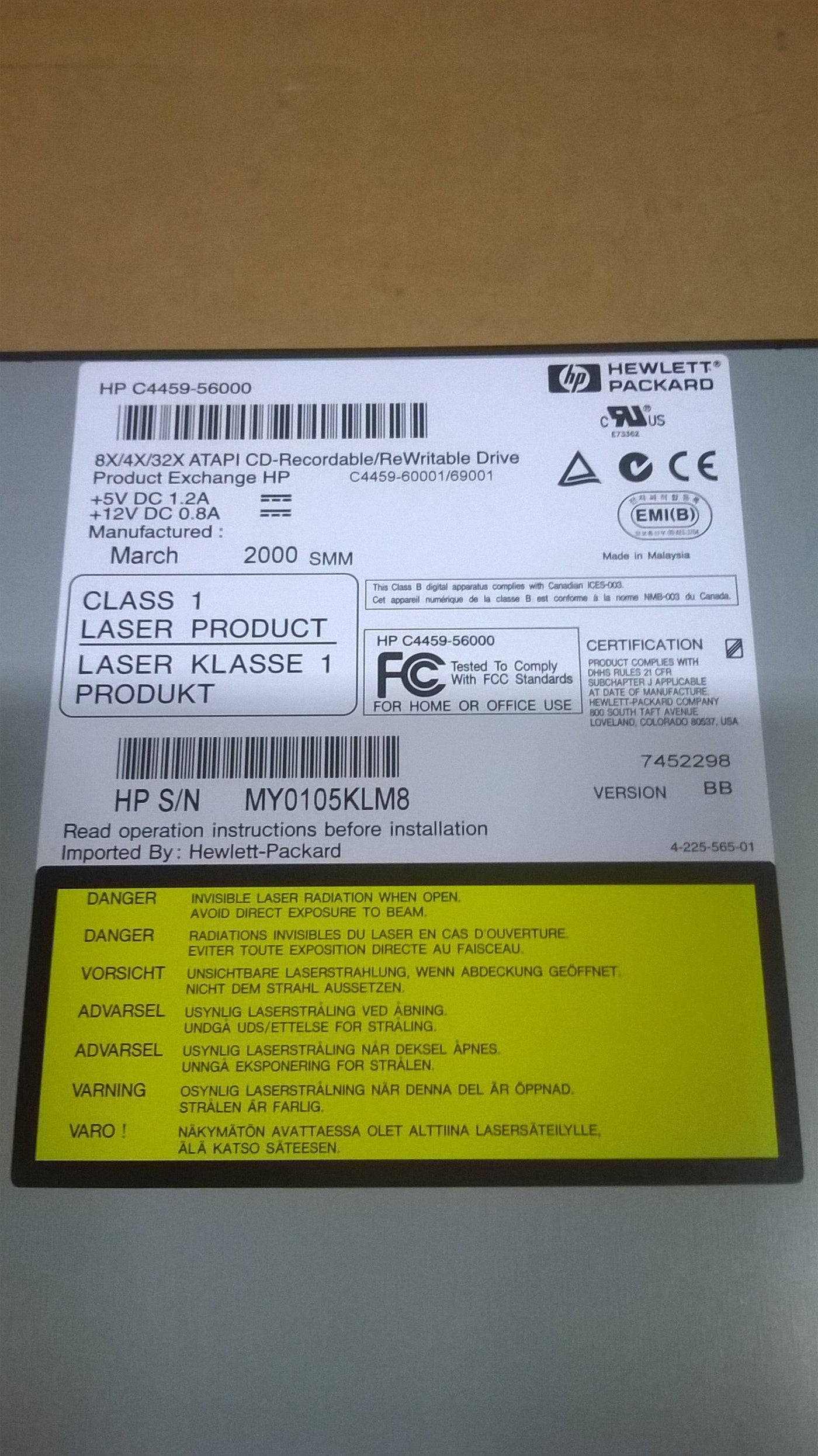HP CD-Writer Plus 9100 Series C4459-56000 ( C4459-56000 C4459-56000    HP )