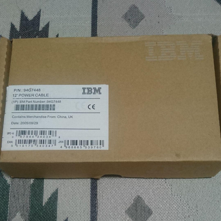 IBM Power Cable - 3PIN MALE AND FEMALE KETTLE ( 94G7448   IBM )