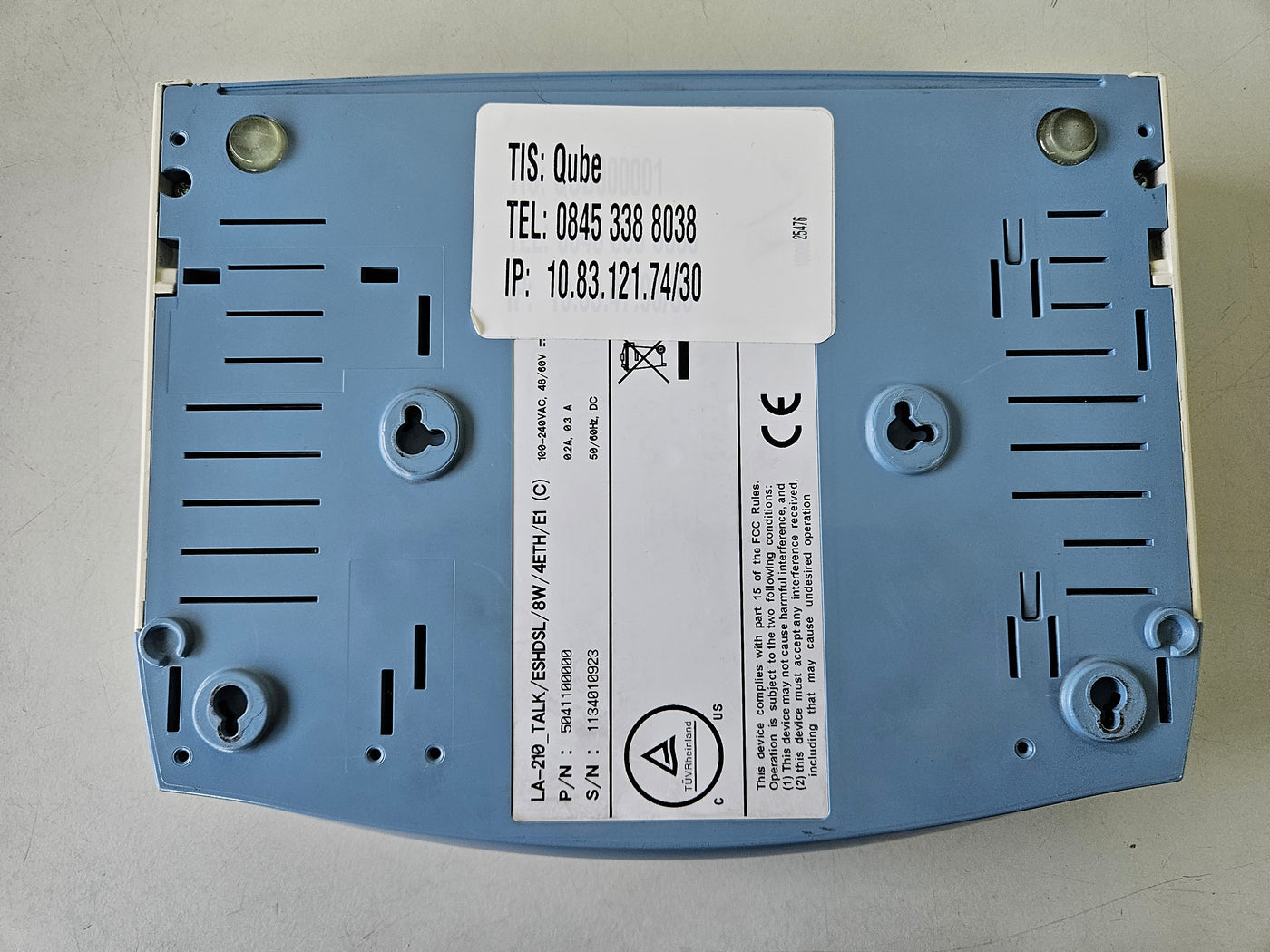 RAD Network Termination Unit NO PSU ( LA-210 LA-210_TALK/ESHDSL/8W/4ETH/E1 (C) 5041100000 ) USED