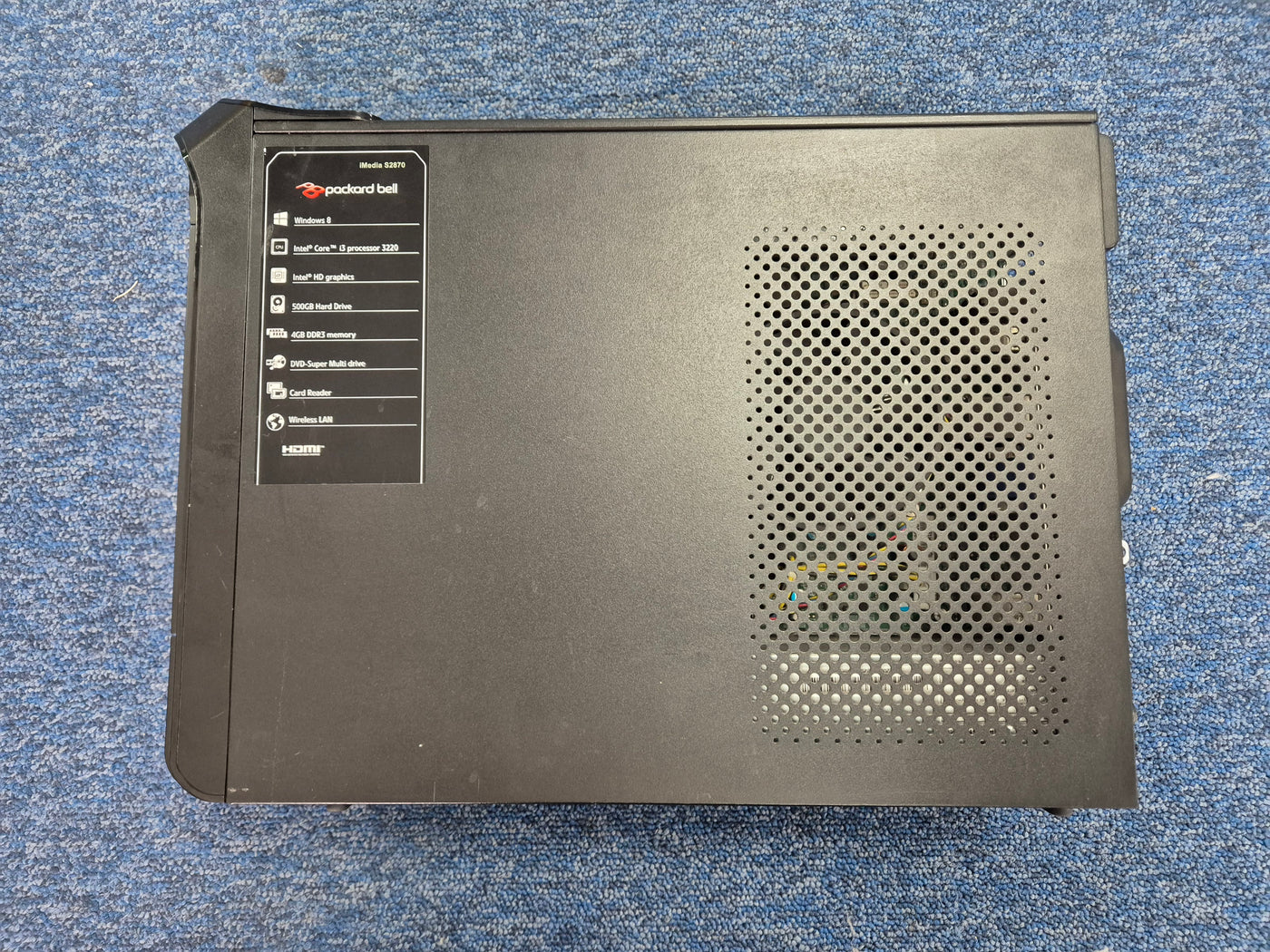 Packard Bell iMedia S2870 500GB HDD DVD 8GB RAM i3-3220 3.3GHz Win10 PC ( iMdS2870_Hc ) USED