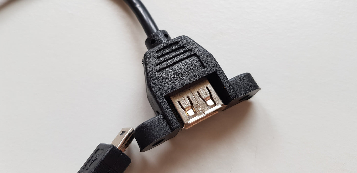 Sinforcon Panel Mount AF USB to mini USB Serial converter cable (CAB0007)