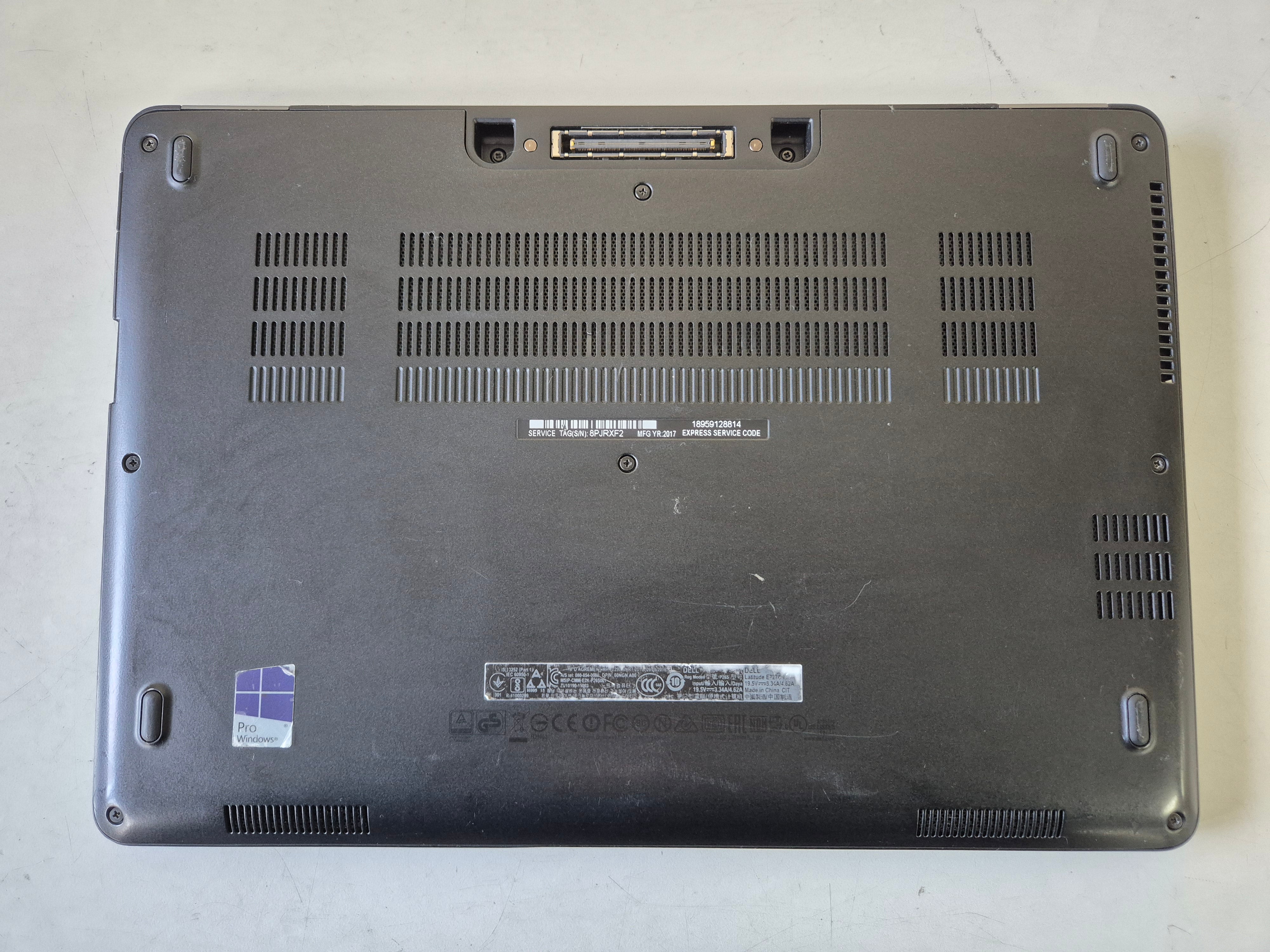 Dell Latitude E7270 250GB SSD 8GB RAM i5 2.50Ghz NO OS NO Battery 12.5" SPR