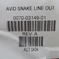 0070-03149-01 - Avid 0070-03149-01 Snake Line Out - Red & Black - NEW