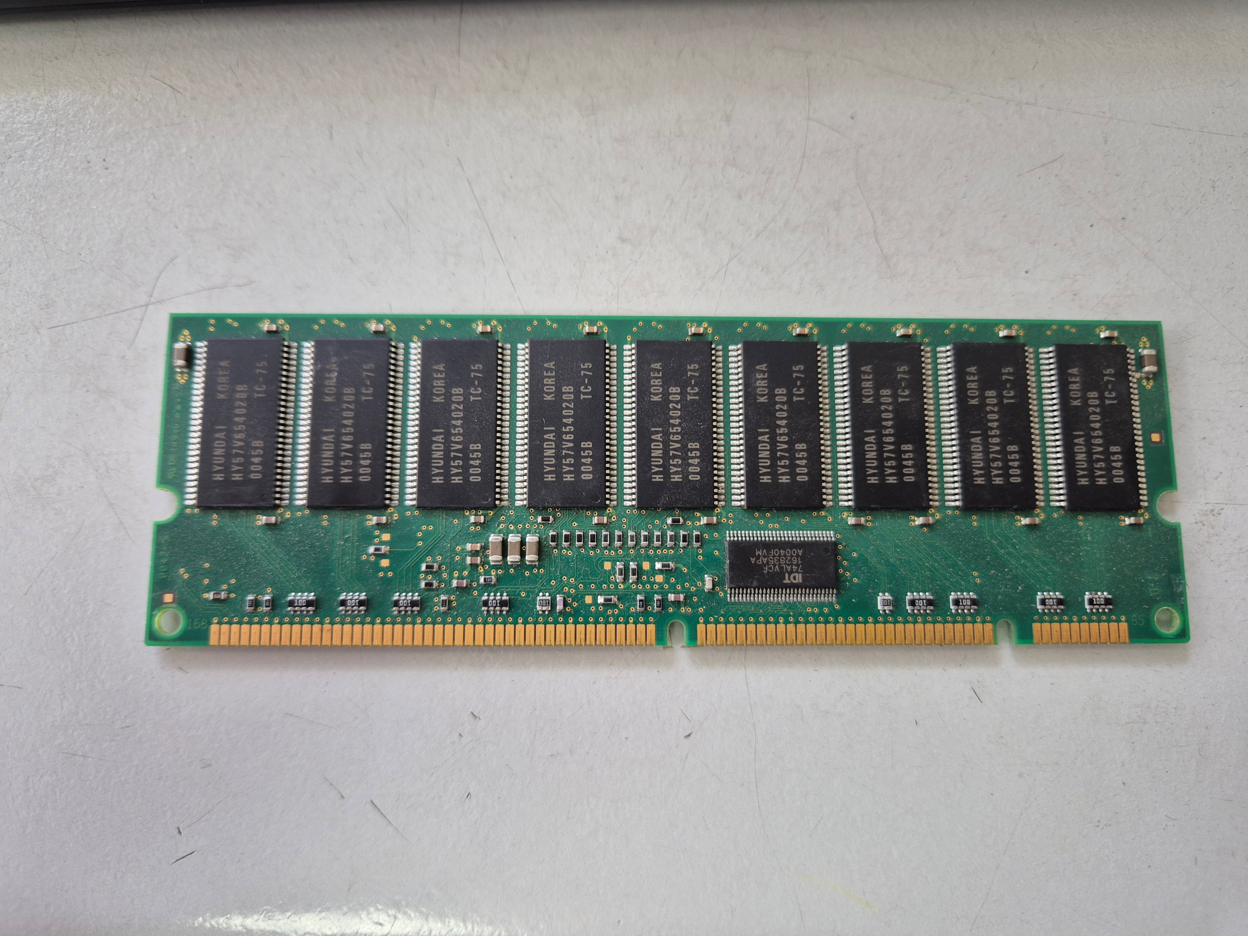 Hyundai HP 128MB PC133 CL3 Reg ECC 168Pin SDRAM DIMM ( HYM7V73AC1601 BTNGC-75 127007-021 ) REF
