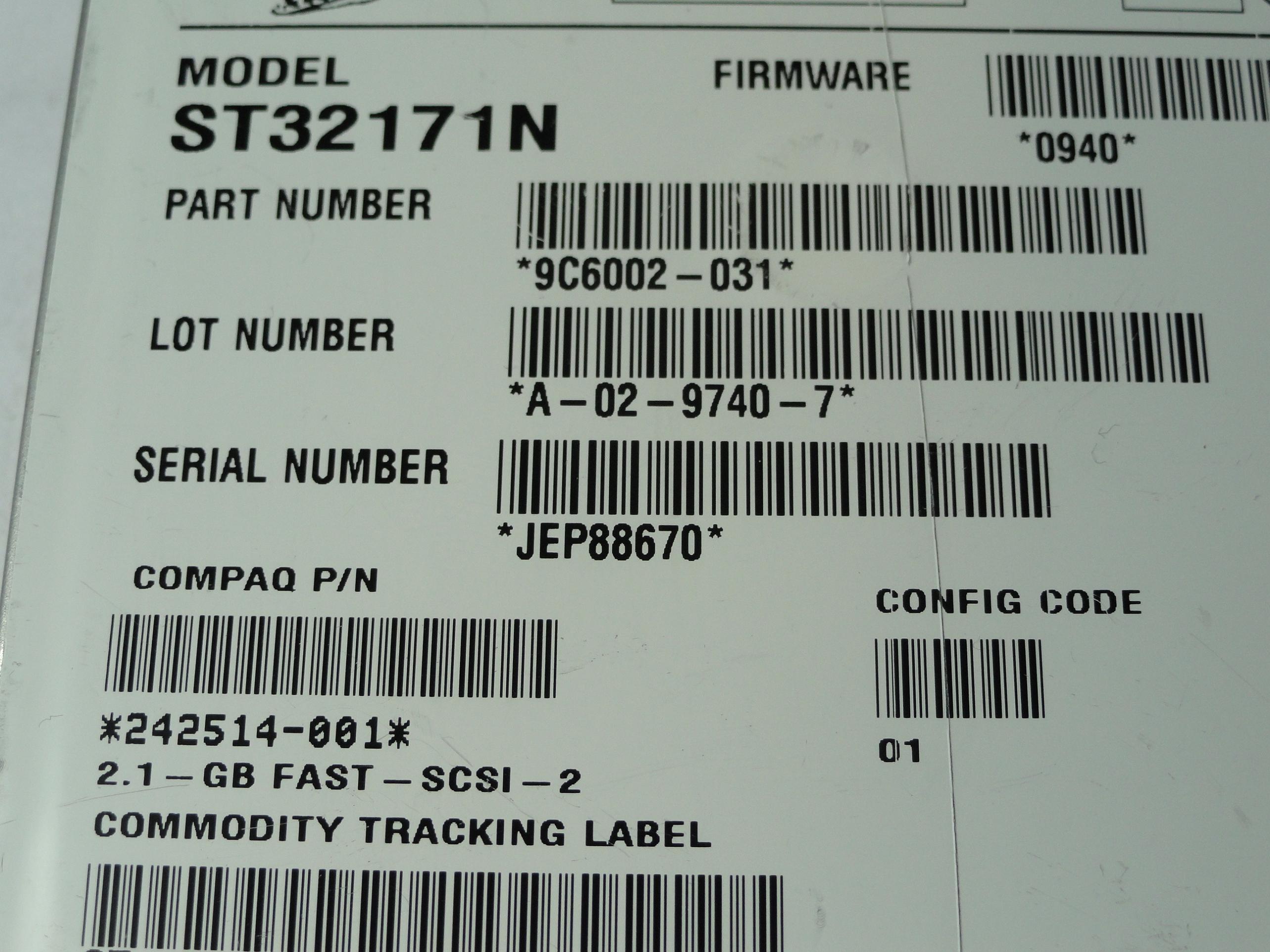 PR20696_9C6002-031_Seagate Compaq 2.1GB SCSI 50 Pin 7200rpm 3.5in HDD - Image3