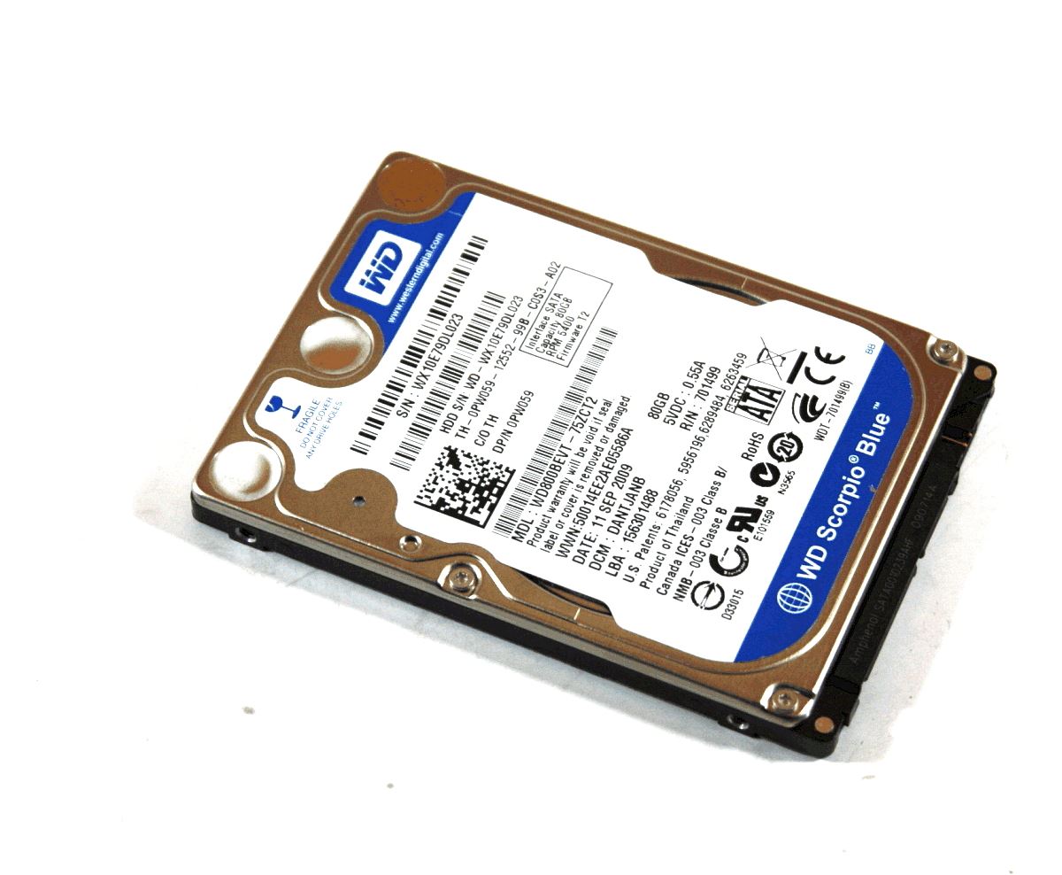 Western Digital Dell 80GB SATA 5400rpm 2.5in HDD ( WD800BEVT-75ZCT2 PW059 0PW059 ) REF